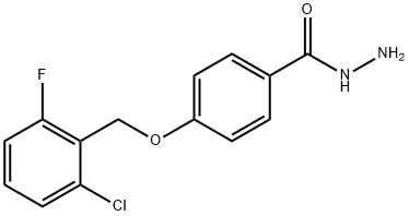 4-[(2-CHLORO-6-FLUOROBENZYL)OXY]BENZENECARBOHYDRAZIDE Struktur