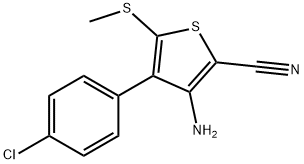 3-AMINO-4-(4-CHLOROPHENYL)-5-(METHYLSULFANYL)-2-THIOPHENECARBONITRILE Struktur