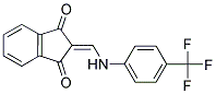 2-(((4-(TRIFLUOROMETHYL)PHENYL)AMINO)METHYLENE)INDANE-1,3-DIONE Struktur