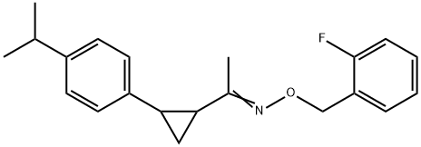 1-[2-(4-ISOPROPYLPHENYL)CYCLOPROPYL]-1-ETHANONE O-(2-FLUOROBENZYL)OXIME Struktur