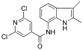 2,6-DICHLORO-N-(2,3-DIMETHYL-(1H)-INDOL-7-YL)PYRIDINE-4-CARBOXAMIDE Struktur