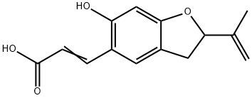 3-(6-HYDROXY-2-ISOPROPENYL-2,3-DIHYDRO-BENZOFURAN-5-YL)-ACRYLIC ACID Struktur