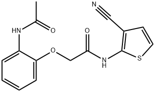 2-[2-(ACETYLAMINO)PHENOXY]-N-(3-CYANO-2-THIENYL)ACETAMIDE Struktur