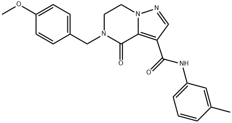 5-(4-METHOXYBENZYL)-N-(3-METHYLPHENYL)-4-OXO-4,5,6,7-TETRAHYDROPYRAZOLO[1,5-A]PYRAZINE-3-CARBOXAMIDE Struktur