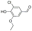 3-CHLORO-5-ETHOXY-4-HYDROXYBENZALDEHYDE Struktur