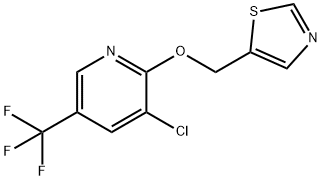 3-CHLORO-2-(1,3-THIAZOL-5-YLMETHOXY)-5-(TRIFLUOROMETHYL)PYRIDINE Struktur