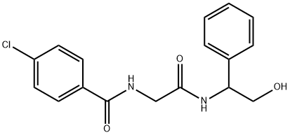 4-CHLORO-N-(2-[(2-HYDROXY-1-PHENYLETHYL)AMINO]-2-OXOETHYL)BENZENECARBOXAMIDE Struktur