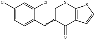 5-[(Z)-(2,4-DICHLOROPHENYL)METHYLIDENE]-4H-THIENO[2,3-B]THIOPYRAN-4(6H)-ONE Struktur