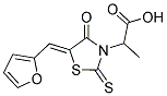 2-(5-FURAN-2-YLMETHYLENE-4-OXO-2-THIOXO-THIAZOLIDIN-3-YL)-PROPIONIC ACID Struktur