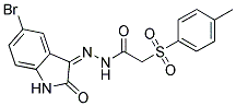 N-(AZA(5-BROMO-2-OXOINDOLIN-3-YLIDENE)METHYL)-2-((4-METHYLPHENYL)SULFONYL)ETHANAMIDE Struktur