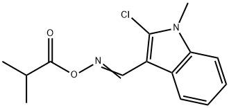 2-CHLORO-3-([(ISOBUTYRYLOXY)IMINO]METHYL)-1-METHYL-1H-INDOLE Struktur