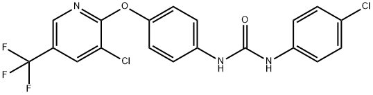 ((4-CHLOROPHENYL)AMINO)-N-(4-(3-CHLORO-5-(TRIFLUOROMETHYL)(2-PYRIDYLOXY))PHENYL)FORMAMIDE Struktur