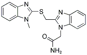 2-(2-([(1-METHYL-1H-BENZIMIDAZOL-2-YL)THIO]METHYL)-1H-BENZIMIDAZOL-1-YL)ACETAMIDE Struktur