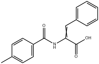 (2E)-2-[(4-METHYLBENZOYL)AMINO]-3-PHENYLACRYLIC ACID Struktur