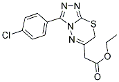 [3-(4-CHLORO-PHENYL)-7H-[1,2,4]TRIAZOLO[3,4-B][1,3,4]THIADIAZIN-6-YL]-ACETIC ACID ETHYL ESTER Struktur