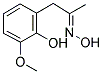 (2-HYDROXY-3-METHOXYPHENYL)ACETONE OXIME Struktur