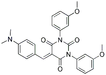 1,3-BIS(3-METHOXYPHENYL)-5-((4-(DIMETHYLAMINO)PHENYL)METHYLENE)-1,3-DIAZAPERHYDROINE-2,4,6-TRIONE Struktur