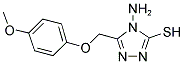 4-AMINO-5-[(4-METHOXYPHENOXY)METHYL]-4H-1,2,4-TRIAZOLE-3-THIOL Struktur