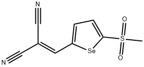 2-([5-(METHYLSULFONYL)SELENOPHEN-2-YL]METHYLENE)MALONONITRILE Struktur