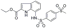 7-[[[4-(METHYLSULPHONYL)PHENYL]SULPHONYL]AMINO]INDOLE-2-CARBOXYLIC ACID, ETHYL ESTER Struktur