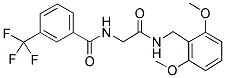 N-[[[(2,6-DIMETHOXYBENZYL)AMINO]CARBONYL]METHYL]-3-(TRIFLUOROMETHYL)BENZAMIDE Struktur