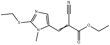 ETHYL 2-CYANO-3-[2-(ETHYLSULFANYL)-1-METHYL-1H-IMIDAZOL-5-YL]ACRYLATE Struktur