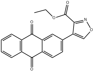 ETHYL 4-(9,10-DIOXO-9,10-DIHYDRO-2-ANTHRACENYL)-3-ISOXAZOLECARBOXYLATE Struktur