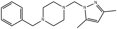 1-BENZYL-4-[(3,5-DIMETHYL-1H-PYRAZOL-1-YL)METHYL]PIPERAZINE Struktur