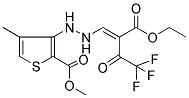 METHYL 3-(2-[2-(ETHOXYCARBONYL)-4,4,4-TRIFLUORO-3-OXOBUT-1-ENYL]HYDRAZINO)-4-METHYLTHIOPHENE-2-CARBOXYLATE Struktur