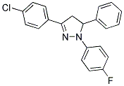 3-(4-CHLOROPHENYL)-1-(4-FLUOROPHENYL)-5-PHENYL-4,5-DIHYDRO-1H-PYRAZOLE Struktur