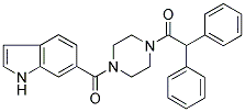 1-[(2,2-DIPHENYL-1-OXO)ETHYL]-4-[((1H)-INDOL-6-YL)CARBONYL]PIPERAZINE Struktur