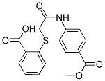 2-[(2-[[4-(METHOXYCARBONYL)PHENYL]AMINO]-2-OXOETHYL)THIO]BENZOIC ACID Struktur