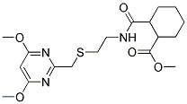 2-[2-[(4,6-DIMETHOXYPYRIMIDIN-2-YL)METHYLTHIO]ETHYLCARBAMOYL]CYCLOHEXANECARBOXYLIC ACID METHYL ESTER Struktur