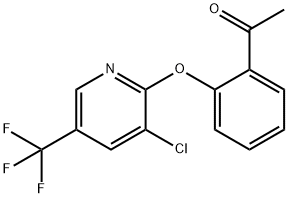 1-(2-([3-CHLORO-5-(TRIFLUOROMETHYL)-2-PYRIDINYL]OXY)PHENYL)-1-ETHANONE Struktur