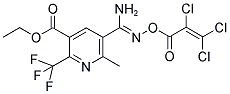 ETHYL 5-(AMINO([(2,3,3-TRICHLOROALLANOYL)OXY]IMINO)METHYL)-6-METHYL-2-(TRIFLUOROMETHYL)NICOTINATE Struktur