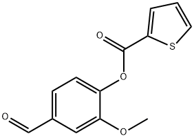 4-FORMYL-2-METHOXYPHENYL THIOPHENE-2-CARBOXYLATE Struktur