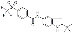 N-(2-TERT-BUTYL-(1H)-INDOL-5-YL)-4-[(TRIFLUOROMETHYL)SULPHONYL]BENZAMIDE Struktur