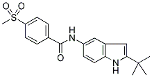 N-(2-TERT-BUTYL-(1H)-INDOL-5-YL)-4-(METHYLSULPHONYL)BENZAMIDE Struktur