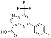 5-(4-METHYLPHENYL)-7-(TRIFLUOROMETHYL)PYRAZOLO[1,5-A]PYRIMIDINE-3-CARBOXYLIC ACID Struktur