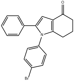 1-(4-BROMOPHENYL)-2-PHENYL-1,5,6,7-TETRAHYDRO-4H-INDOL-4-ONE Struktur