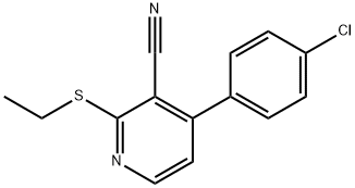 4-(4-CHLOROPHENYL)-2-(ETHYLSULFANYL)NICOTINONITRILE Struktur