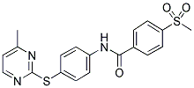 N-[4-[(4-METHYLPYRIMIDIN-2-YL)THIO]PHENYL]-4-(METHYLSULPHONYL)BENZAMIDE Struktur