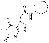 N-CYCLOHEPTYL-2-(1,3-DIMETHYL-2,6-DIOXO-1,2,3,6-TETRAHYDRO-7H-PURIN-7-YL)ACETAMIDE Struktur