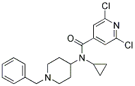 N-(1-BENZYLPIPERIDIN-4-YL)-2,6-DICHLORO-N-(CYCLOPROPYL)PYRIDINE-4-CARBOXAMIDE Struktur