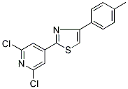 2,6-DICHLORO-4-[4-(4-METHYLPHENYL)-1,3-THIAZOL-2-YL]PYRIDINE Struktur