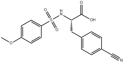 3-(4-CYANOPHENYL)-2-([(4-METHOXYPHENYL)SULFONYL]AMINO)PROPANOIC ACID Struktur