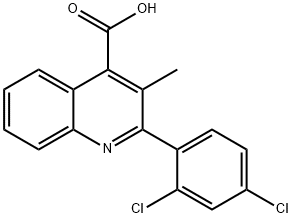 2-(2,4-DICHLORO-PHENYL)-3-METHYL-QUINOLINE-4-CARBOXYLIC ACID Struktur