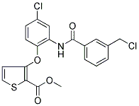 METHYL 3-(4-CHLORO-2-([3-(CHLOROMETHYL)BENZOYL]AMINO)PHENOXY)THIOPHENE-2-CARBOXYLATE Struktur