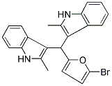 3-[(5-BROMO-2-FURYL)(2-METHYL-1H-INDOL-3-YL)METHYL]-2-METHYL-1H-INDOLE Struktur