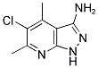 5-CHLORO-4,6-DIMETHYL-1H-PYRAZOLO[3,4-B]PYRIDIN-3-YLAMINE Struktur